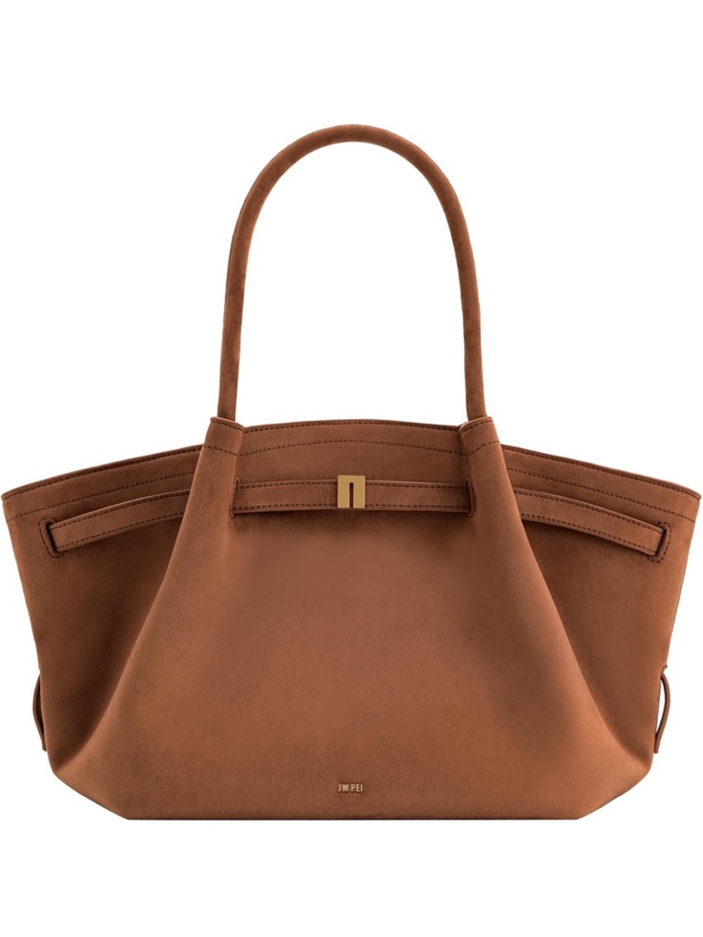 JW PEI Brown Structured Tote with Gold Accent - Picture 2 of 11